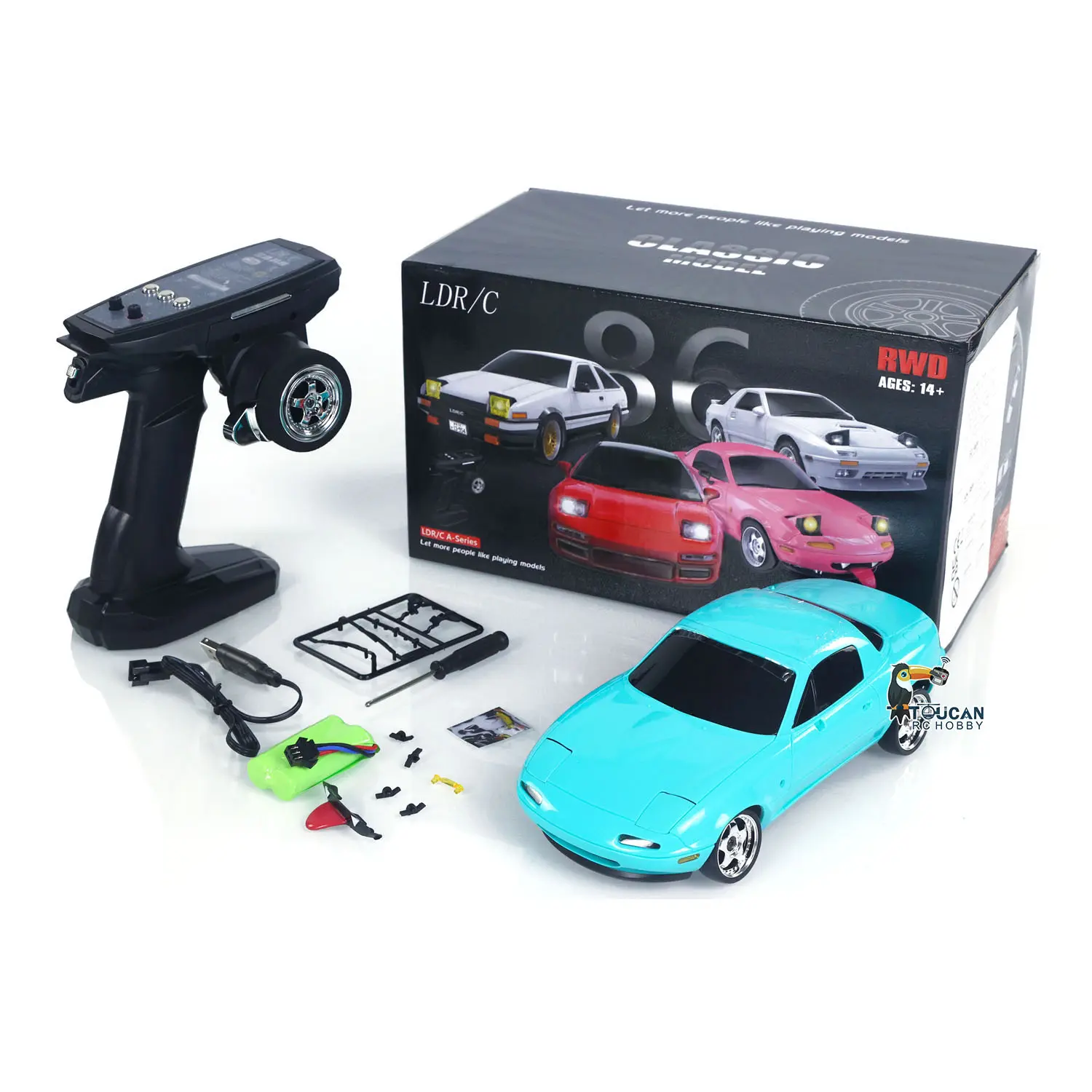 LDRC LD1804 1/18 2.4G 4X2 Remote Control Drift Car Brushed Motor
