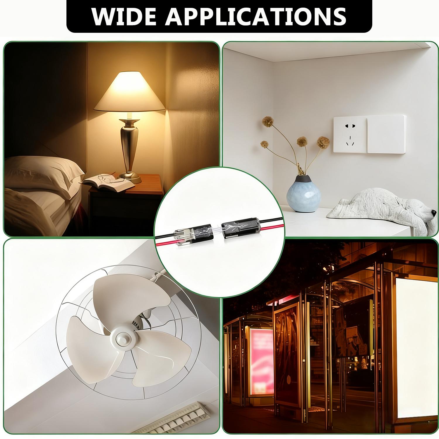 Double-Wire Plug-in Connector 50/100 PCS Low Voltage Wire Connector with Locking Buckle Fast Connect Plugs Hardware Tools for Repair Renovation DIY Crafts Double-Wire Plug-in Connector 50/100 PCS Low Voltage Wire Connector with Locking Buckle Fast Connect Plugs Hardware Tools for Repair Renovation DIY Crafts