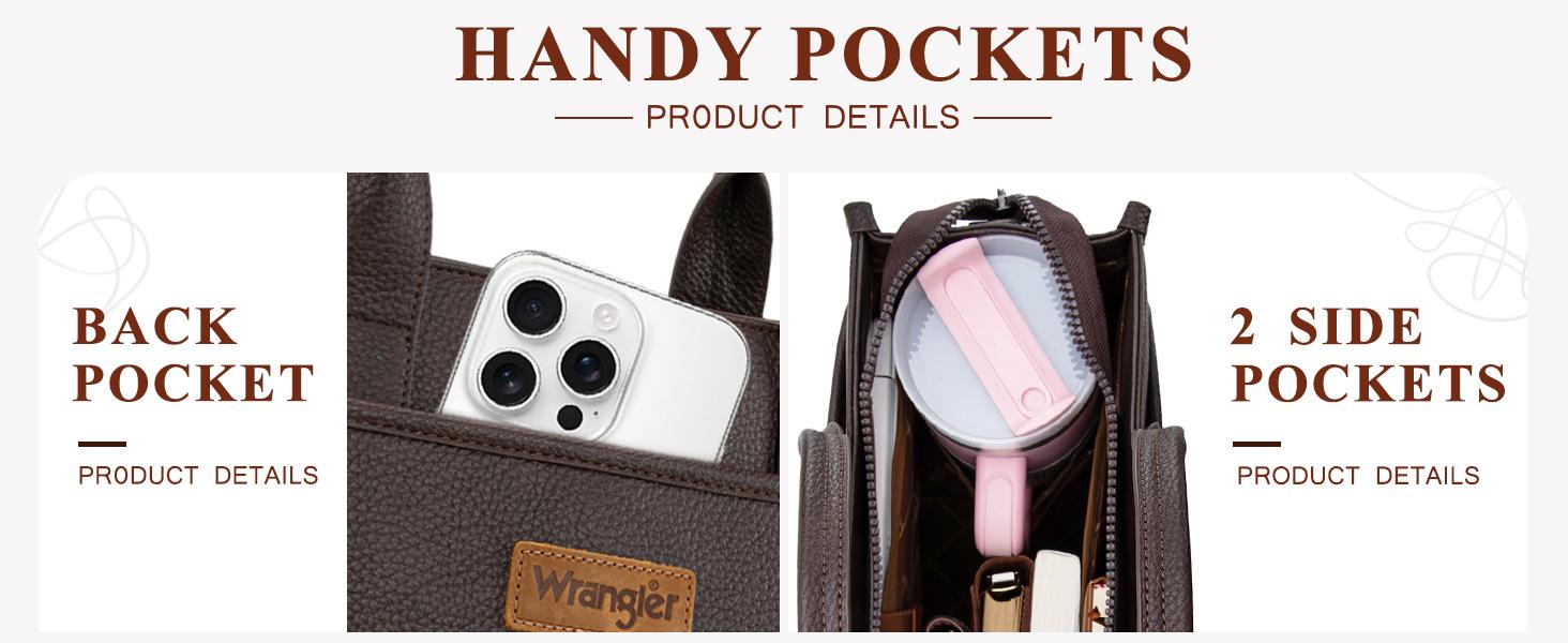 Wrangler Heavy-Duty Carry-All Large Capacity Tote Work Laptop Bag with Leopard Print & Detachable Strap for Women's Commute & Everyday Use - Commuter Purse