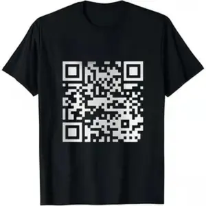 FU QR Code Graphic T-Shirt - Black Cotton Crewneck Short Sleeve Tee for Men - Comfortable Casual Streetwear Apparel
