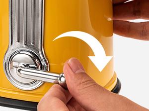 SUSTEAS Hand-Hold Rotating Vegetable Slicer Kitchen Tool - 5 Replacement Blades, BPA-Free Stainless Steel Material, Yellow Cooking Utensil Rotary Cheese Grater Rotary Cheese Shredder