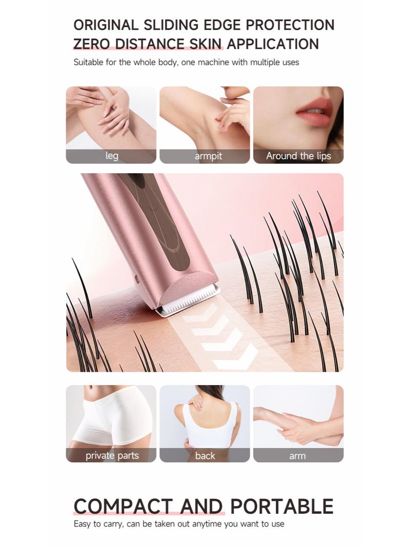 2026 New Bikini Trimmer for Women,Bikini Shaver,2-in-1 Electric Razors for Women Facial Hair Removal Cordless Waterproof Bikini Shaver Razor for Face Lip Chin Underarm Legs Hypoallergenic Dual Precision Heads