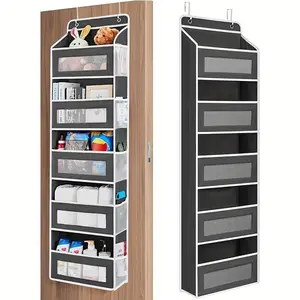 2026 Pocket Store Over The Door Organizer Storage- Hanging Rack Set with 5+5 Pockets & 5 Large Clear Mesh Pockets, 10-15 Kg Capacity, Space-Saving Organizer for Bedrooms Bathrooms Kitchen Food Storage - Holiday Haul Deal Kitchen Gadgets Clearance