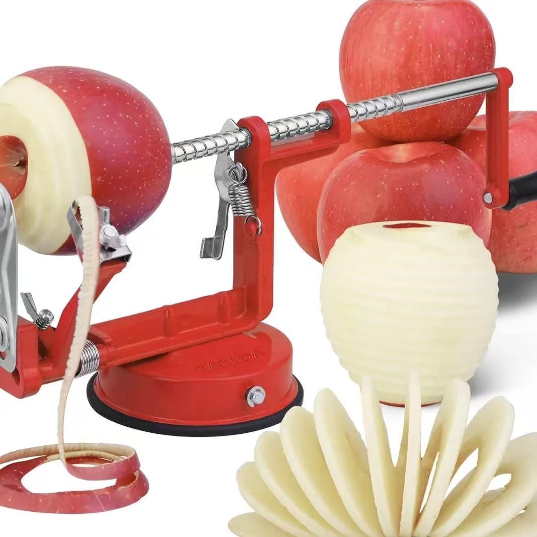 Stainless Steel Apple Peeler Corer with Suction Base Adjustable Blade for Pears Potatoes Fruit Veg Peeling Slicing & Coring