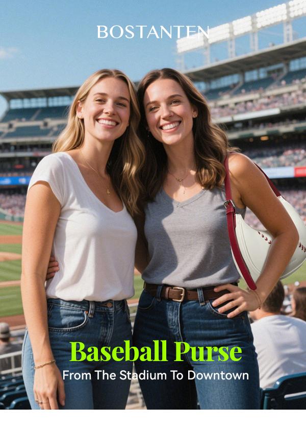 BOSTANTEN Baseball Shoulder Purses for Sport Baseball Mom Trendy Small Hobo Bag Vegan Leather Women Handbags for Daily Events