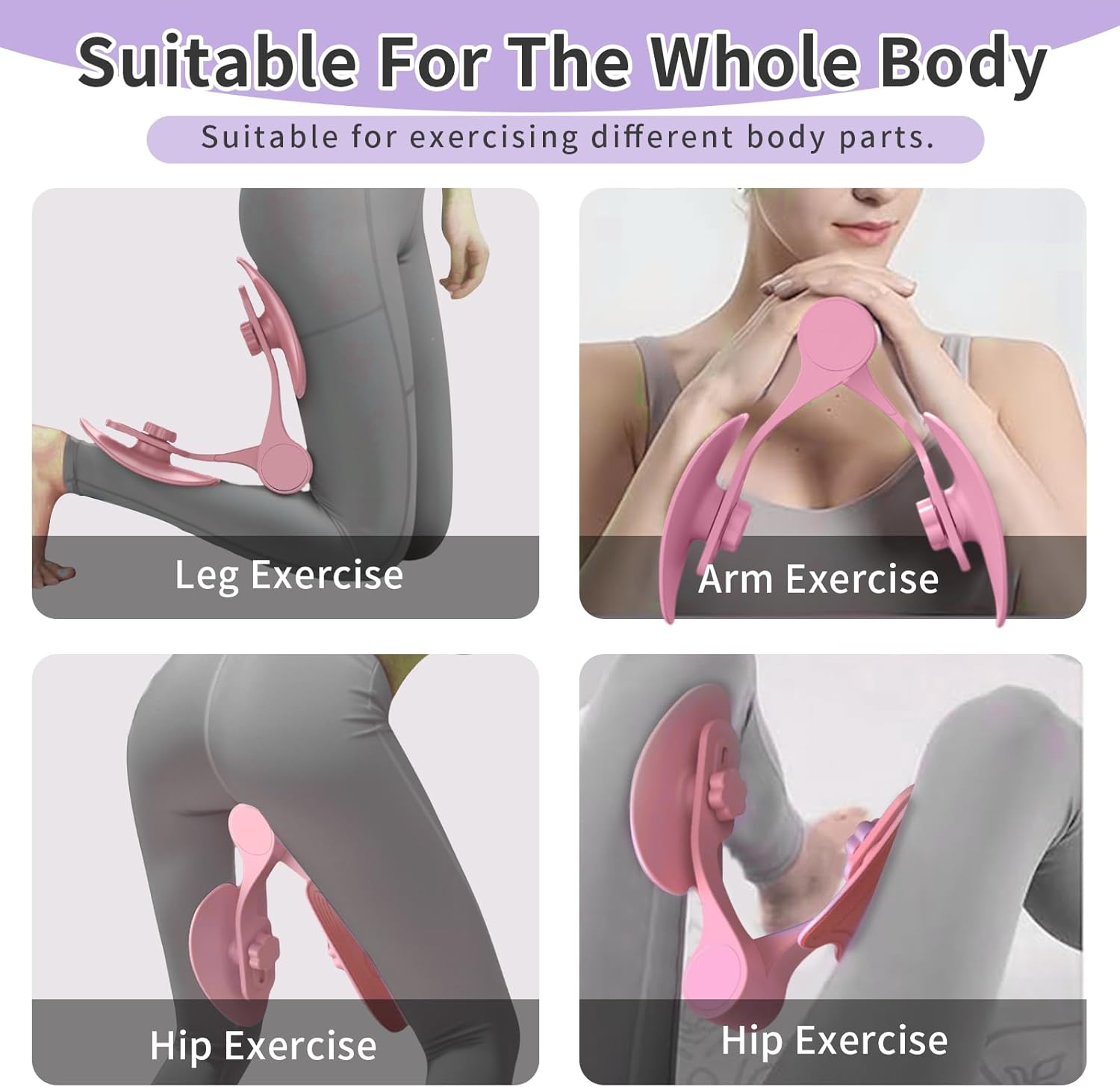 Thigh Exerciser,Thigh Toner,Leg & Hip Toner for Women/Men,Inner Thigh Shaper /Arm Sculptor,Portable Home Gym Equipment for Butt Lift & Kegel Training,Pelvic Floor Muscle Trainer exercise product upgraded muscle fitness