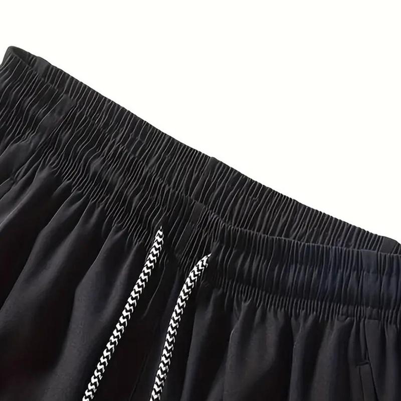 Men's 3-Pack Solid Color Drawstring Pocket Shorts, Summer Casual Quick-Dry Elastic Waist Drawstring Shorts with Zippered Pockets, Durable Comfort for Gym and Outdoor Leisure Activities Breathable Drawstring Jogger Shorts Zipper Athletic Shorts quick-dry c
