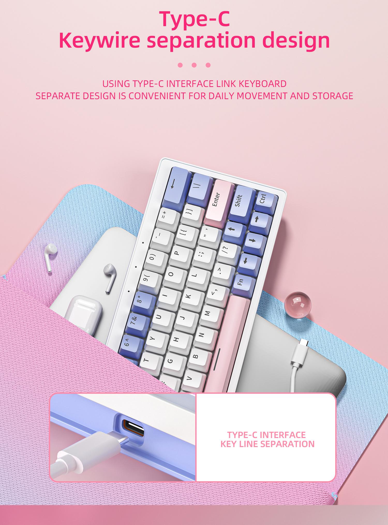 ZIFRIEND ZA63 60% Mechanical Keyboard with Hot-Swappable RGB Dual