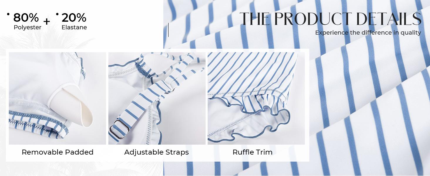 【S-XL】Hanna Nikole Women High Waisted Bikini Sets Ruffle, 2 Piece Bathing Suit Tummy Control, Sexy Retro Swimsuits Beachwear