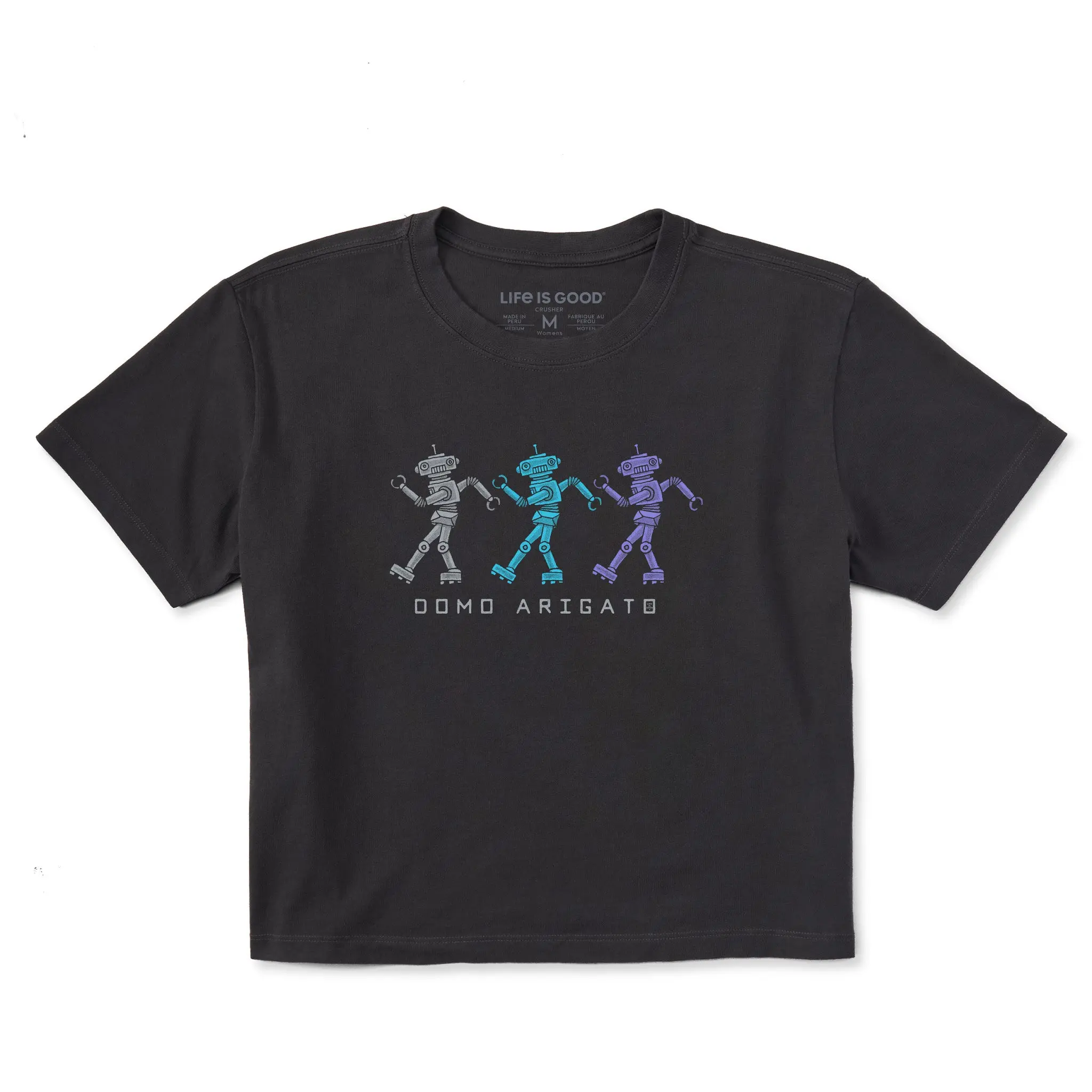 Women's Domo Arigato Robots Short Sleeve Crusher Boxy Tee