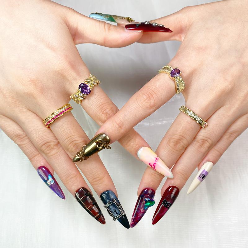 Reusable Press-On Nails Glossy Gel Finish Short Coffin Almond Easy Apply Remove Strong Hold Nail Kit for DIY Home Manicure with Nail File Glue and Storage Box Reusable Press-On Nails Glossy Gel Finish Short Coffin Almond Easy Apply Remove Strong Hold Nail Kit for DIY Home Manicure with Nail File Glue and Storage Box