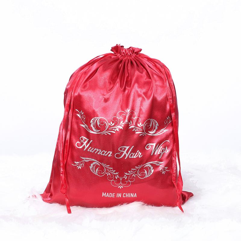 [Free gift] Subella Hair Silky Bag Soft Big Hair Bag Satin Wig Bags Wig Storage for Multiple Wigs Hair Extensions Organiser