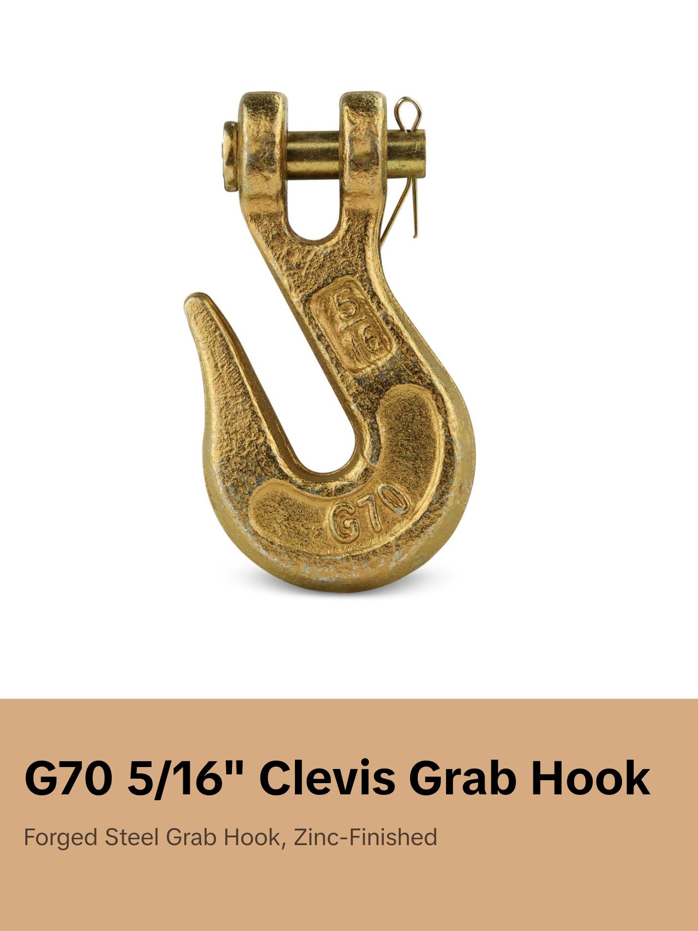 G70 Clevis Grab Hook, 5/16"
