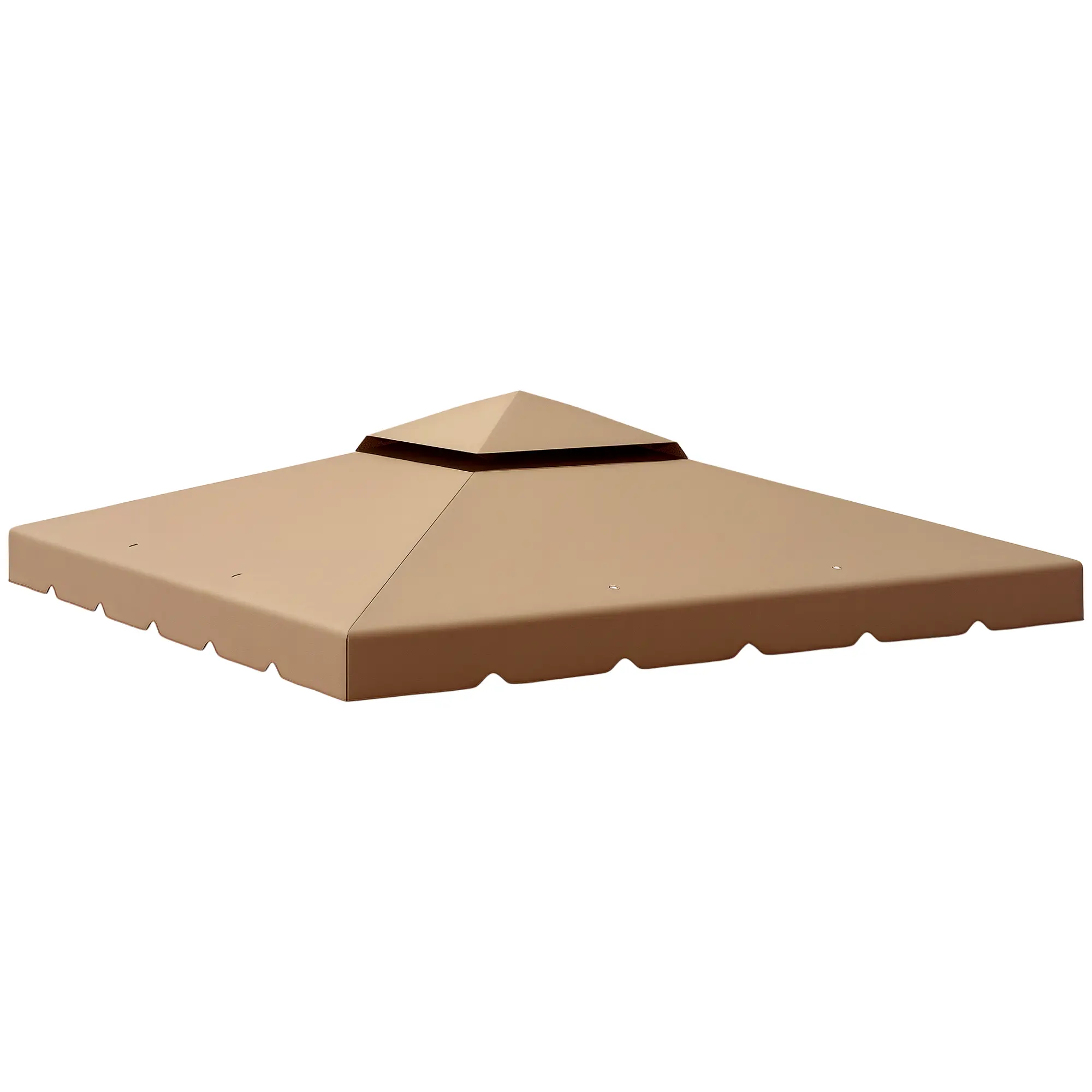 Outsunny 10' x 10' Gazebo Replacement Canopy, Gazebo Top Cover with Double Vented Roof for Outsunny 9.7' x 9.7' Frame for Garden Patio Outdoor (TOP ONLY), Khaki