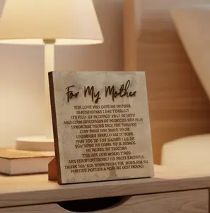 “For My Mother” Engraved Wooden Keepsake Plaque