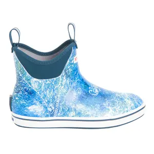 Xtratuf Mens Ankle Deck Tie Dye Round Toe Pull On Casual Boots Ankle - Blue