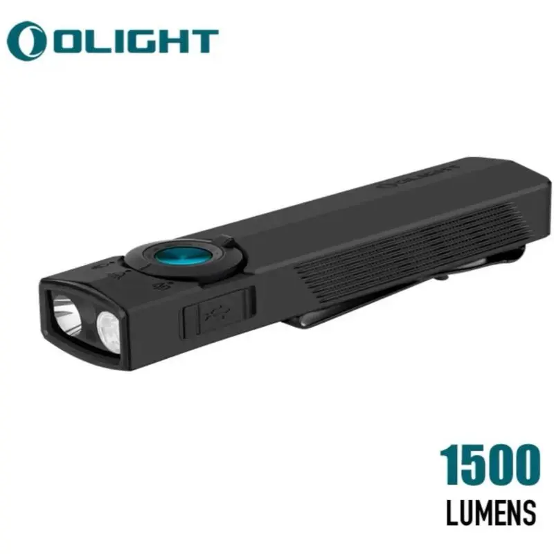 Olight ArkPro Powerful Handheld Flashlight, 1500 Lumen Portable LED Torch in Black Aluminum with Green Laser & White Light, Outdoor Active Torches, Portable Led Torches