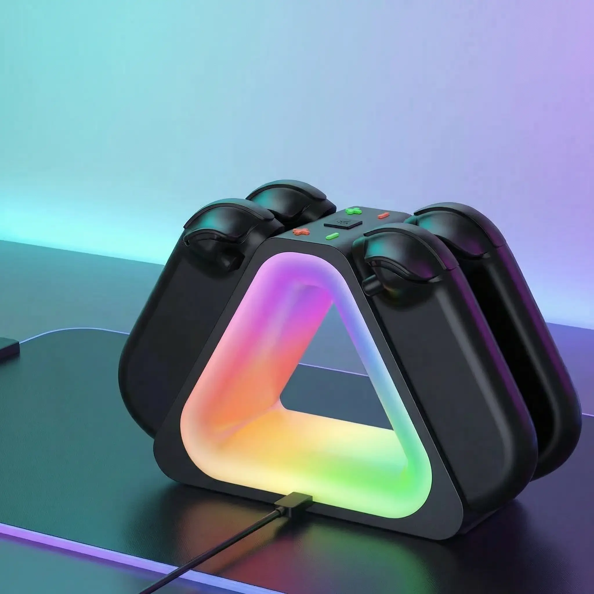 【Back to School】 FLIRESY Charging Dock for Switch 2,Switch 2 Joycons Dock for 4 Joycon,Joycons Charger Stand Station with LED Indication and USB Type-C Charger Cable Console Portable Controllers Lights Plug Hbs-2801