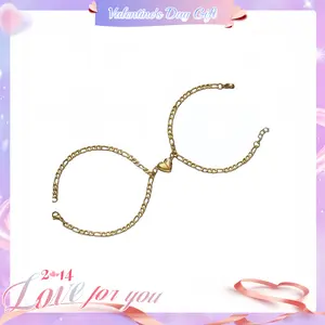 [Valentine's Day Gift]Simple Heart Shape Does Not Fade, Love Magnet Attracts Male and Female Couples NK Bracelet, A Pair of Bracelets Tide