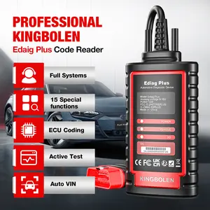 KINGBOLEN Ediag Plus Car Bluetooth Scanner for iOS & Android, OBD2 Scanner All System Diagnostic, ECU Coding, CAN-FD Protocol, 15+ Rest Functions,1 year free subscription