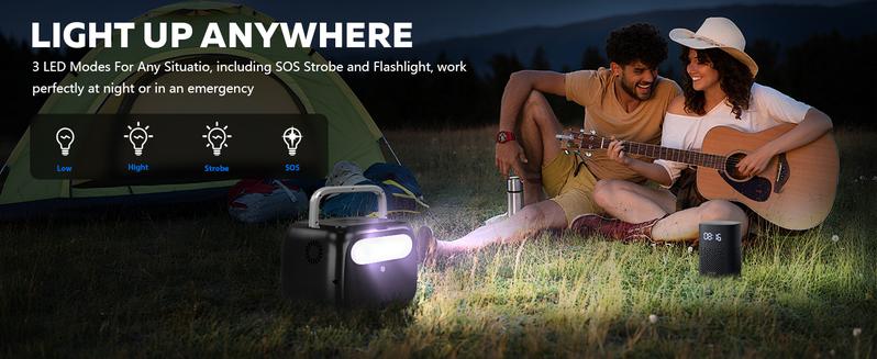 Jumpstart Sale CTOLITY AP400 500W Portable Power Station LiFePO4 Battery 345Wh Home Backup Fast Charging Solar Generator for Camping Travel RVs & Emergencies Supply Smartphone Chargeable