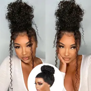 【 limited-time 55%  】Aaliweya 24inch168$ Water Wave Invisi Strap Snug Fit  Hair 360 Transparent Lace Frontal Bleached Knots Pre Cut Lace Wig With Drawstring 100% Human Hair Wig Holiday HaulWater Wave Invisi Strap Snug Fit 360 Transparent Lace Front