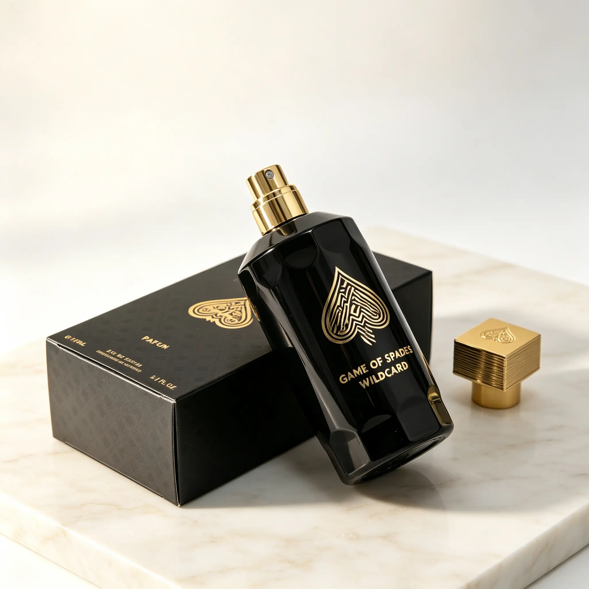 Luxury Wildcard Spades Eau de Parfum for Men - Oriental Woody Scent, Stylish Black Gold Spade Bottle Perfume, Ideal Birthday & Holiday Gift