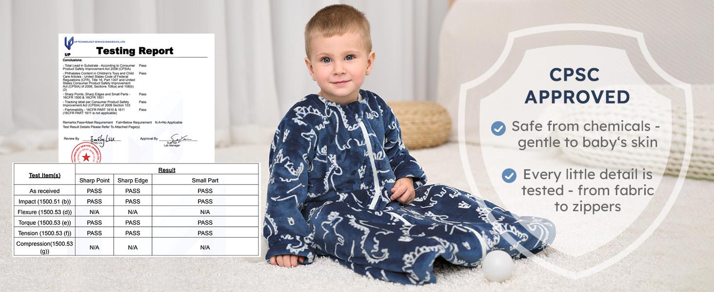 Yoofoss Baby Sleep Sack 0-24 Months, Long Sleeve Sleep Sack 1.5 Tog, Fleece Baby Wearable Blanket with 2-Way Zipper, Soft Warm