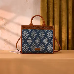 Wrangler Western Aztec Pattern Crossbody/Handle Tote for Women