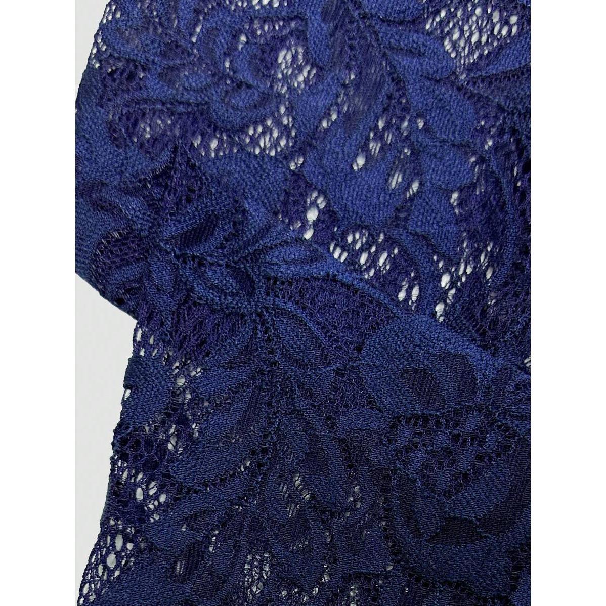 Lace Patchwork Sexy Sheer Royal Blue Maxi Women's V Neck Regular Sleeve High Waist Bodycon Evening Party Prom Graduation Valentine's Day Wedding Guest Birthday Dress