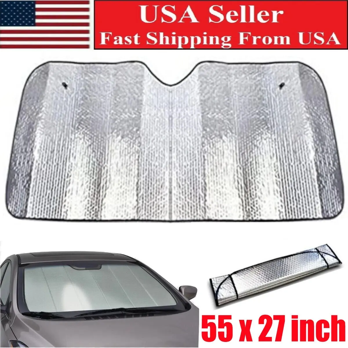 Foldable Car Windshield Front Window Sun Shade Cover Visor UV Block Protector