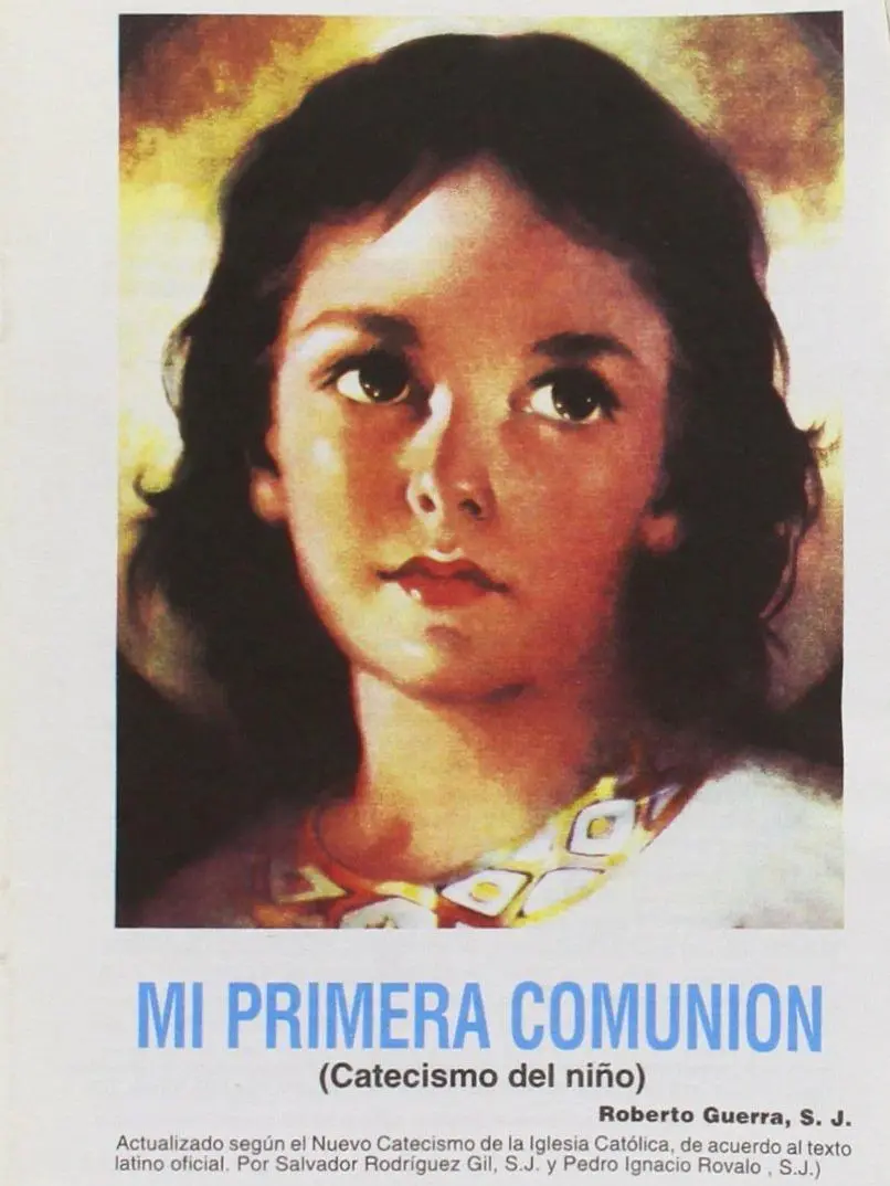 Spanish Regular Edition Mi Primera Comunion Religious Chapbook-Pamphlet, Lightweight Catecismo del Nino Trade Paperback (13x18 cm, 22g, 32 pages), Pastel-Themed Literature Book
