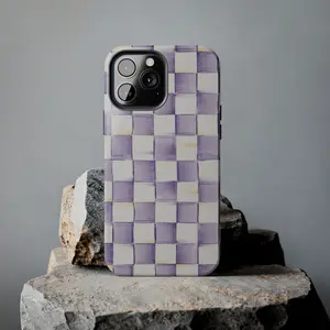 Society6 x Mackenzie Childs Violet Check iPhone Case