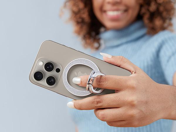 ESR Magnetic Phone Ring Holder (HaloLock), Compatible with MagSafe Ring Holder, Magnetic Phone Grip with Adjustable Stand, Compatible with MagSafe Phone Grip, for iPhone 17/16/15/14/13/12 Accessories