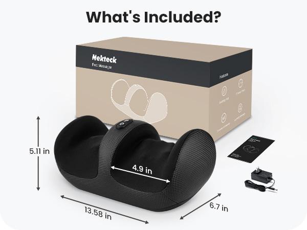 Nekteck Shiatsu Heating Foot Massager, Lightweight Foot Massage with Roller, Ideal for Offices and Home, Mother's Day Gift