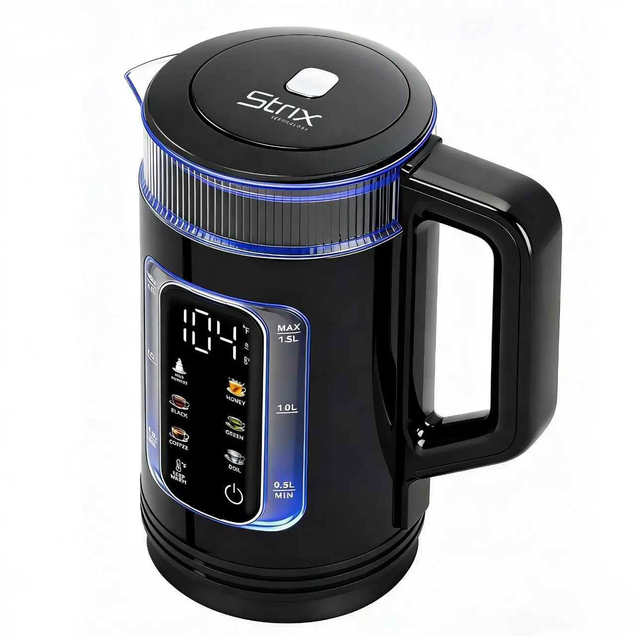 Strix Multifunction Corded Electric Water Kettle - 1.5L, 120V Plug, Detachable Lid, 6 Presets, Fast Heating, 12H Keep Warm, Temperature Select, Washable Anti-Scale Filter, for Coffee Lovers, Kitchen Household Appliance Water Boiler