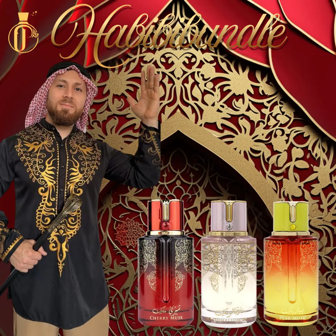 Habibi Bundle | Arabiyat Prestige Cherry Musk+Pear Musk+Marshmallow Musk | Unisex Fragrances | 100ML | Eau De Parfum | Musk, Pear Musk, Cherry