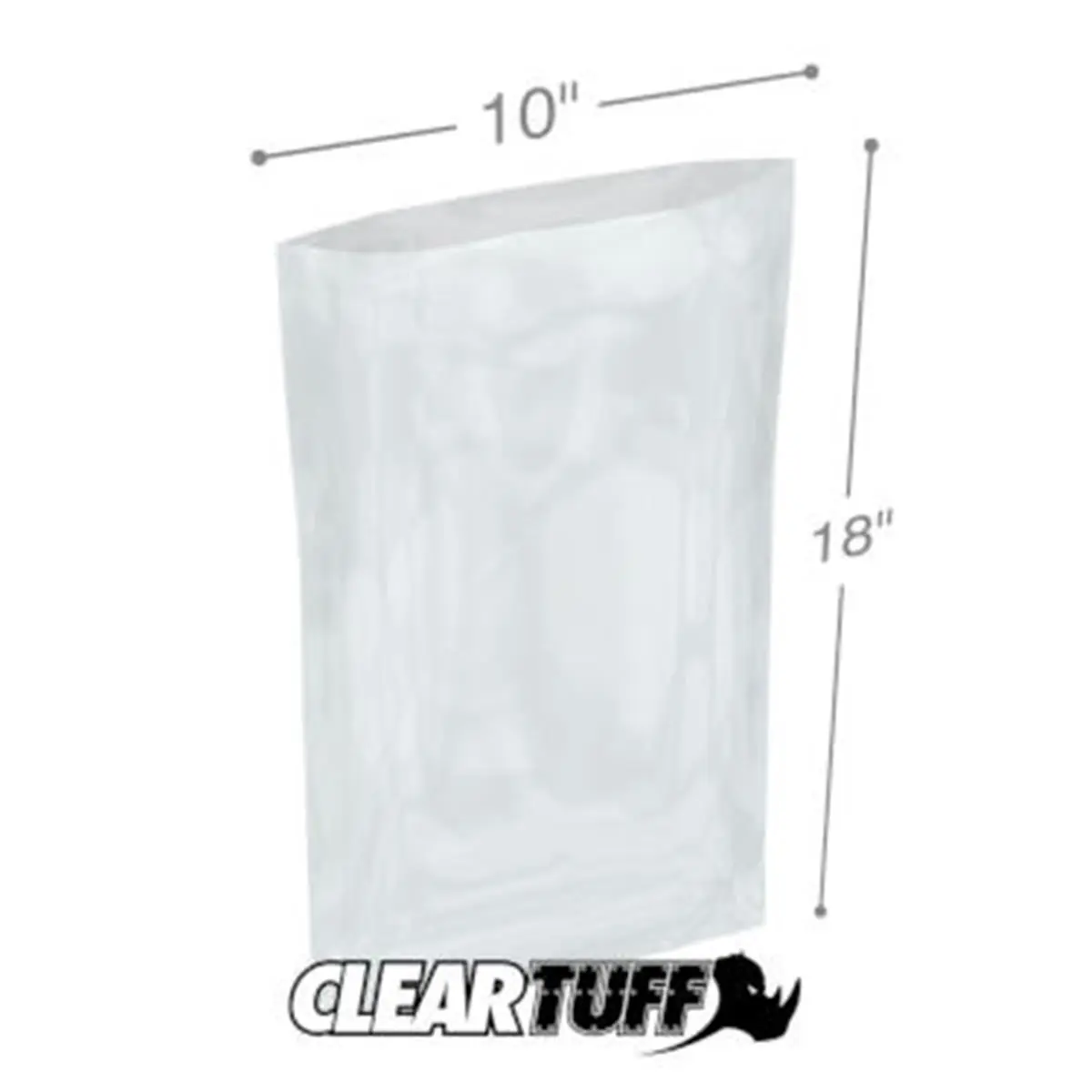 International Plastics  10 x 18 in. Clear Poly Bags, 0.00125 Gauge - Case of 1000, 1000 Pcs, Recyclable