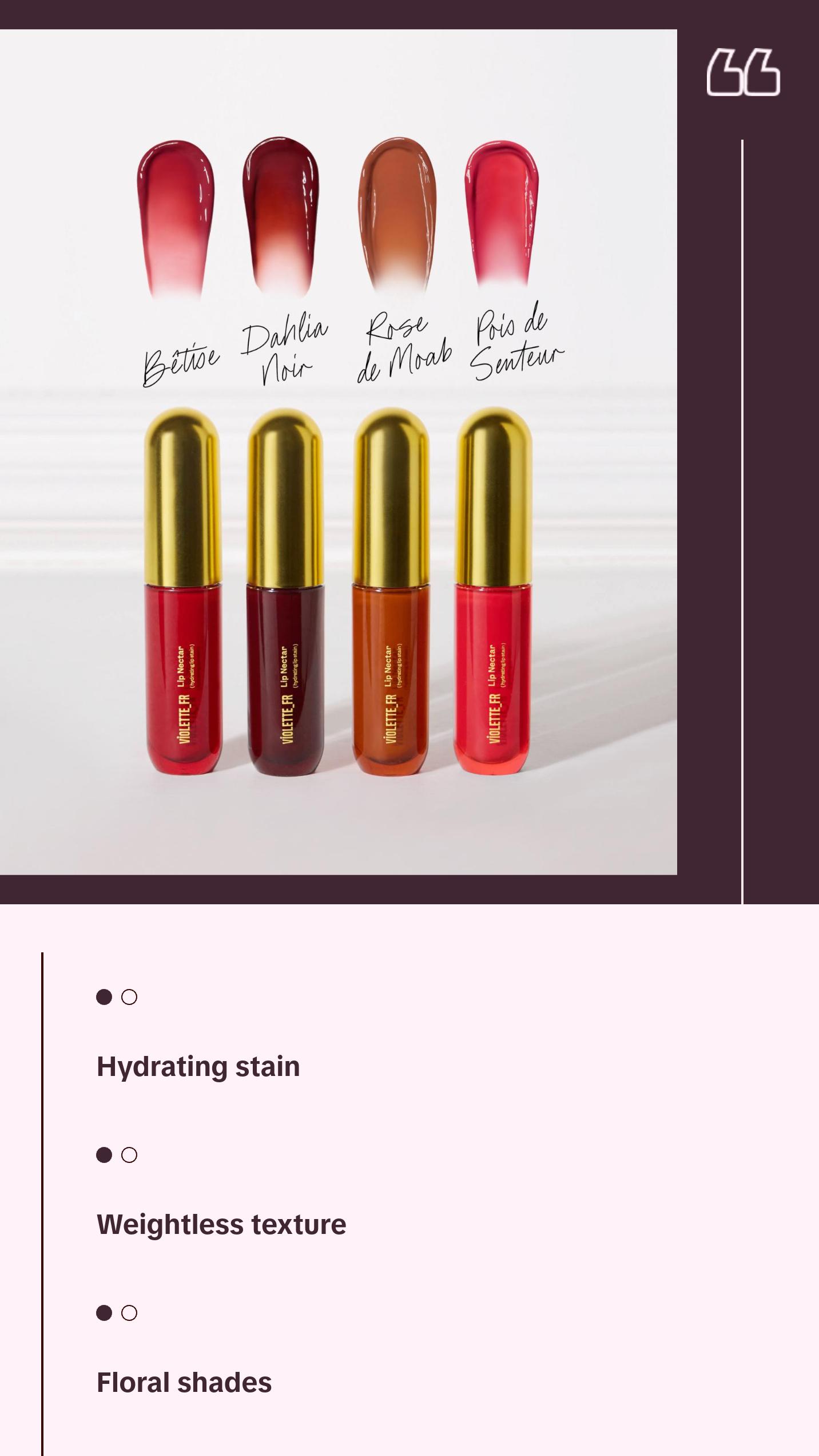 VIOLETTE_FR Lip Nectar Duo - Hydrating Lip Stain