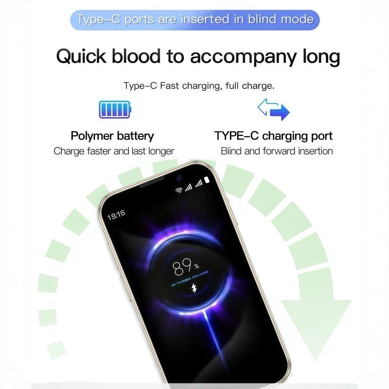 3-inch mini pocket smartphone with HD touch screen, 2+16GB RAM, dual SIM dual standby, 2MP+5MP dual camera, 3G unlocked Android 9 smartphone, supports WiFi, Bluetooth, GPS, and calls.Suitable for children's portable phone