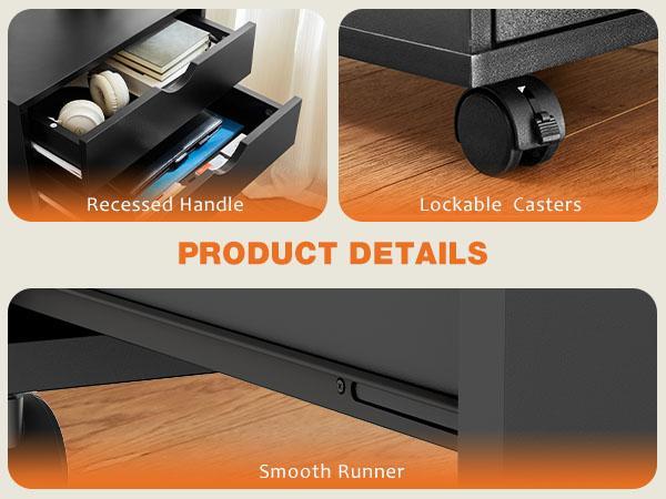 【Star】7 Drawer Chest Dressers Storage Cabinets Wooden Dresser Mobile Cabinet with Wheels Bedroom Organizer Drawers for Office, Home officecabinet