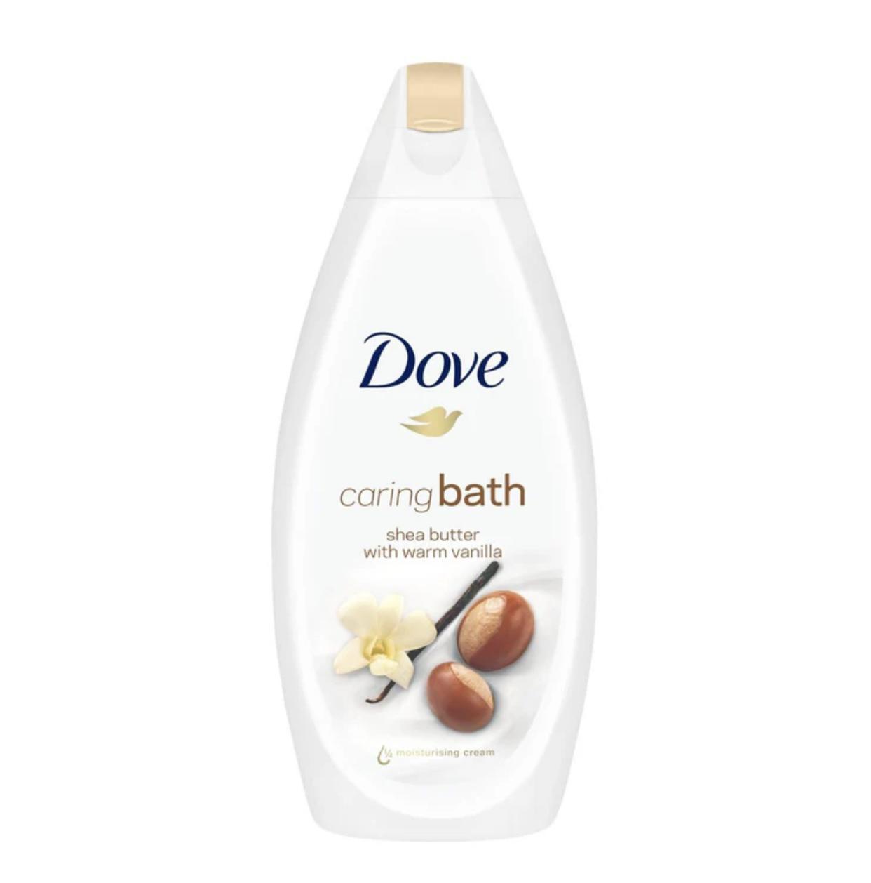 Dove Caring Bath Shea Butter with Warm Vanilla 450mL, Pack of 2 Body Care Comfort Cleansing