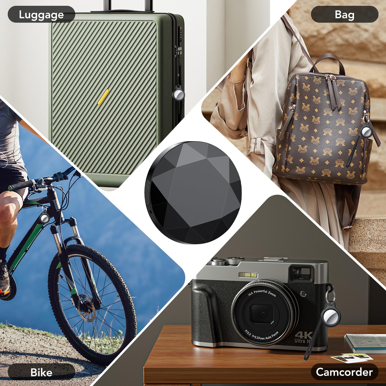 [Spring Deals] Tukio Tx03 GPS Tracker (iOS Only) for Cars & Pets -Mini Clear Design, Weatherproof Case, Anti-Lost Device, Works with Apple Find My (iOS Only), No Monthly Fees, IP67 Waterproof, Replaceable Battery Remote Bluetooth Protection