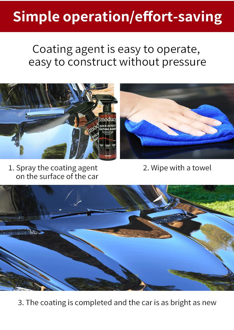 Car Coating Spray-Advanced Automobile Quick-acting Coating Agent With Dust -Proof and Glazing Effects -Long Lasting Car Paint Waxing Solution For a Showroom Shine