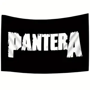 Pantra Band wall tapestry, black and white art decoration, suitable for bedrooms, living rooms or music studios, is very suitable for Pantra themed Spaces and music room decoration