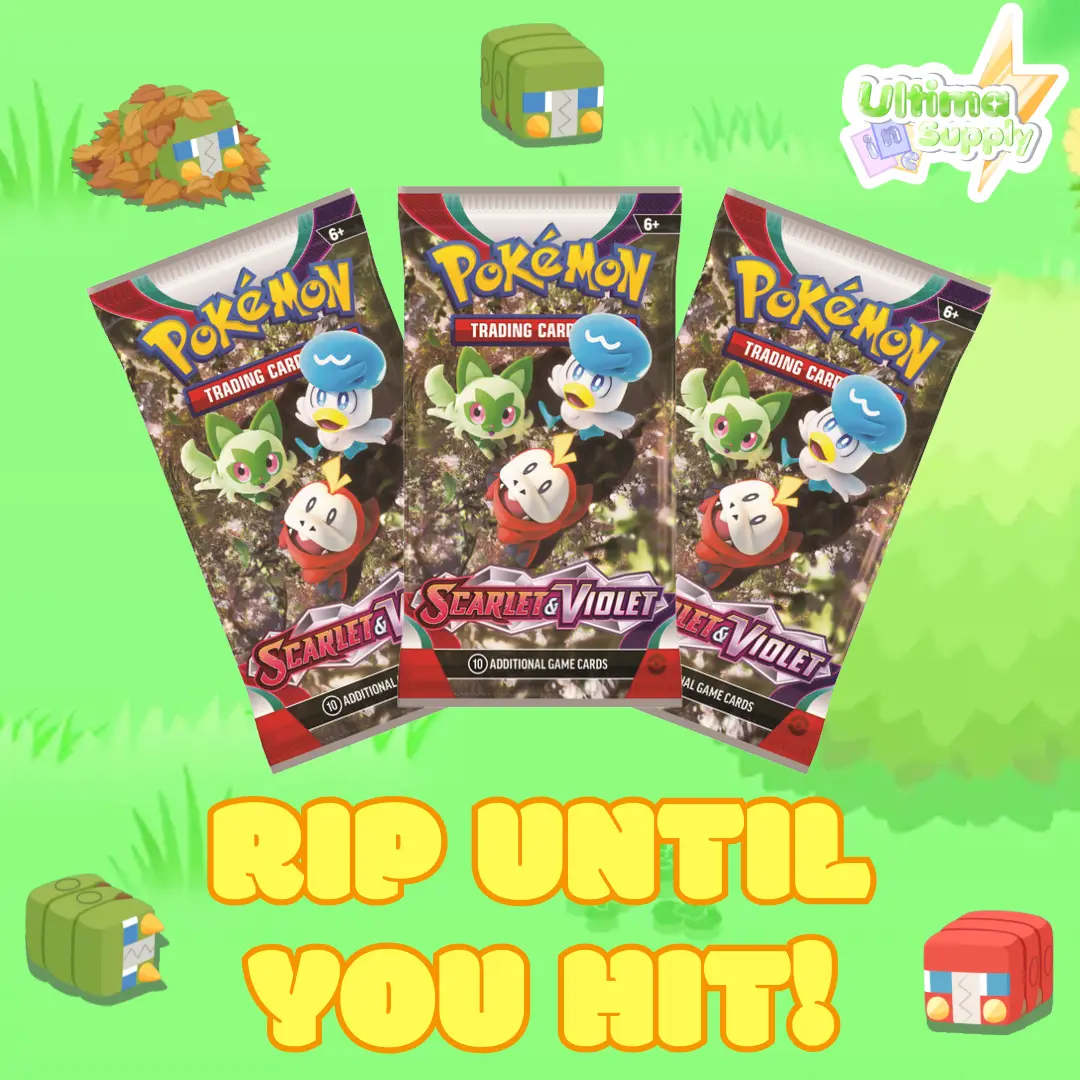 Pokemon Rip Until You Hit RTYH SV01 Scarlet & Violet Base - IR / Full Art or Higher Guaranteed 6 Booster Packs Minimum
