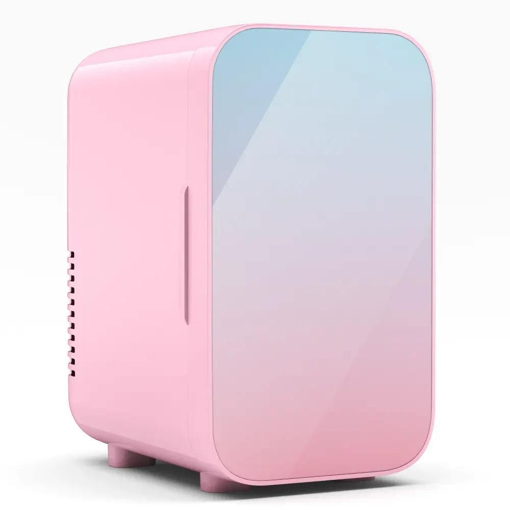 BEICHEN 6L/8-Can Mini Fridge - Cold/Warm Dual-Use Cooler & Warmer, Compact Portable Quiet Small Footprint Unit for Skincare, 12V Car Powered & Wall Plug Compatible, Dreamy Gradient Color