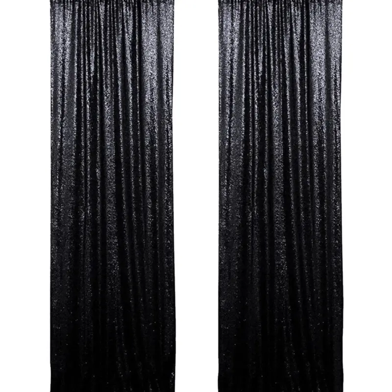 Sequin Event Curtain Drapes 90” x 54” 1 Set  - Drape with Textured Finish, Perfect for Event Venues