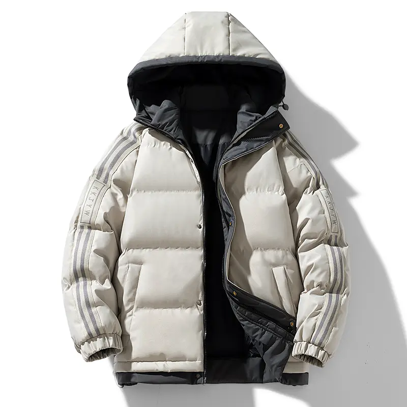 Autumn Winter Hooded Cotton Jacket - Padded & Thickened, Warm Windproof for Daily Casual Outdoor Menswear Coats jackets coat zip heated classy outfits trending now cold weather outerwear