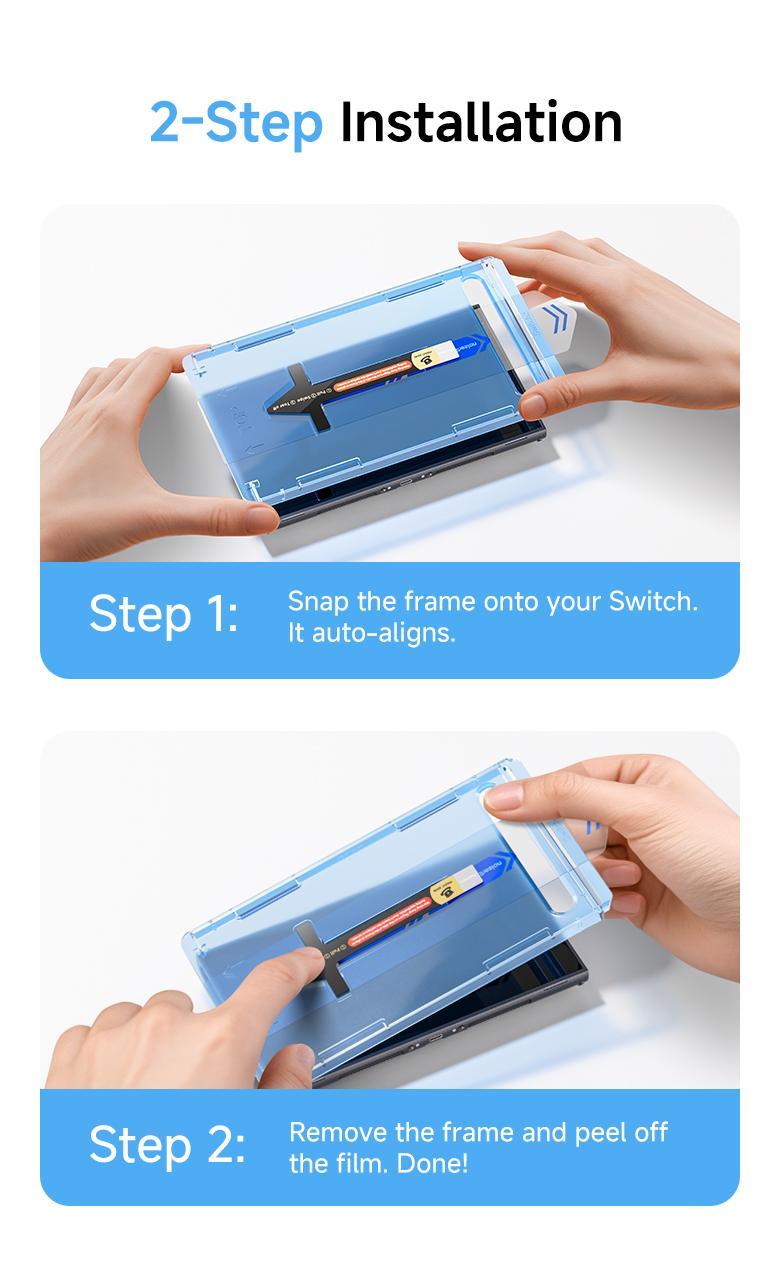 MAGIC JOHN Auto-Alignment OneTouch for Nintendo Switch 2 Screen Protector 7.9'' 2025 Tempered Glass, Accessories, 30 seconds Installation, Bubble Free, Anti-Scratch, Touch Sensitive, Ultra-Clear MAGIC JOHN Auto-Alignment OneTouch for Nintendo Switch 2 Screen Protector 7.9'' 2025 Tempered Glass, Accessories, 30 seconds Installation, Bubble Free, Anti-Scratch, Touch Sensitive, Ultra-Clear